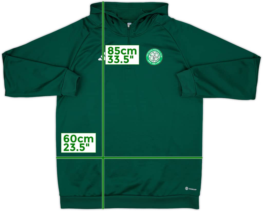 2022-23 Celtic adidas 1/4 Zip Hooded Track Top - 10/10 - (XL)