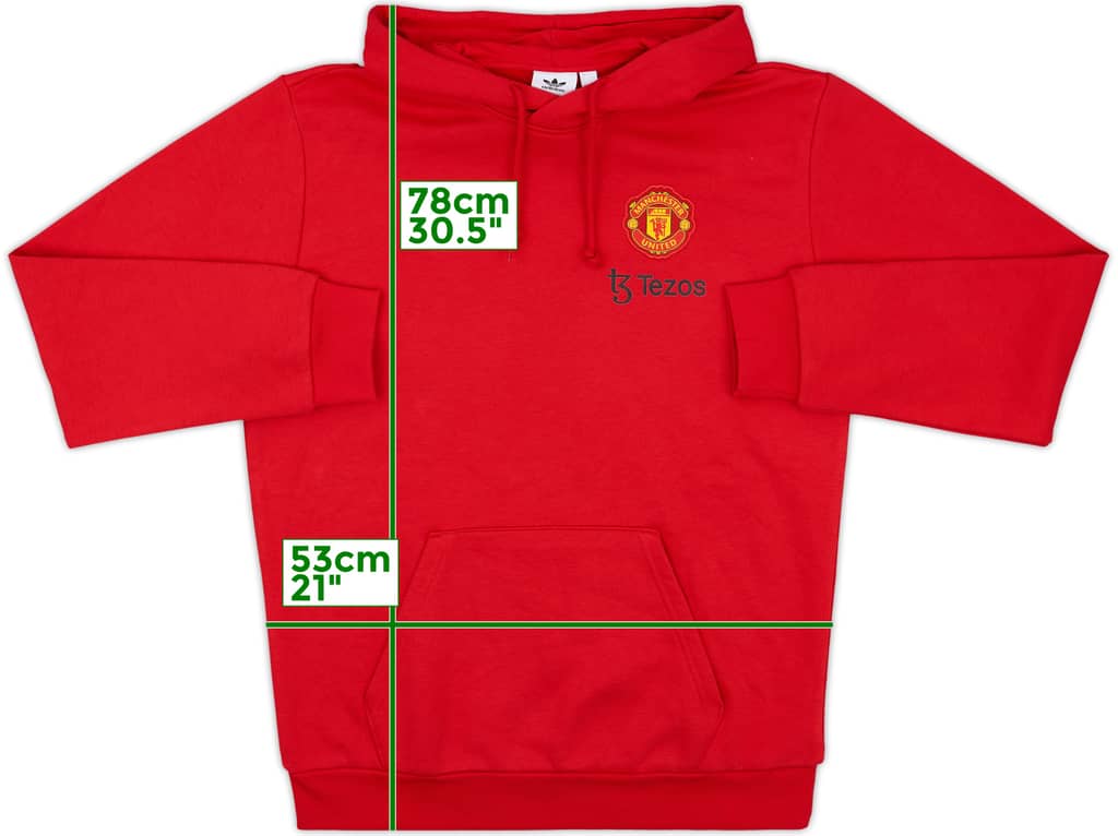 2023-24 Manchester United adidas Hoodie - 10/10 - (M)