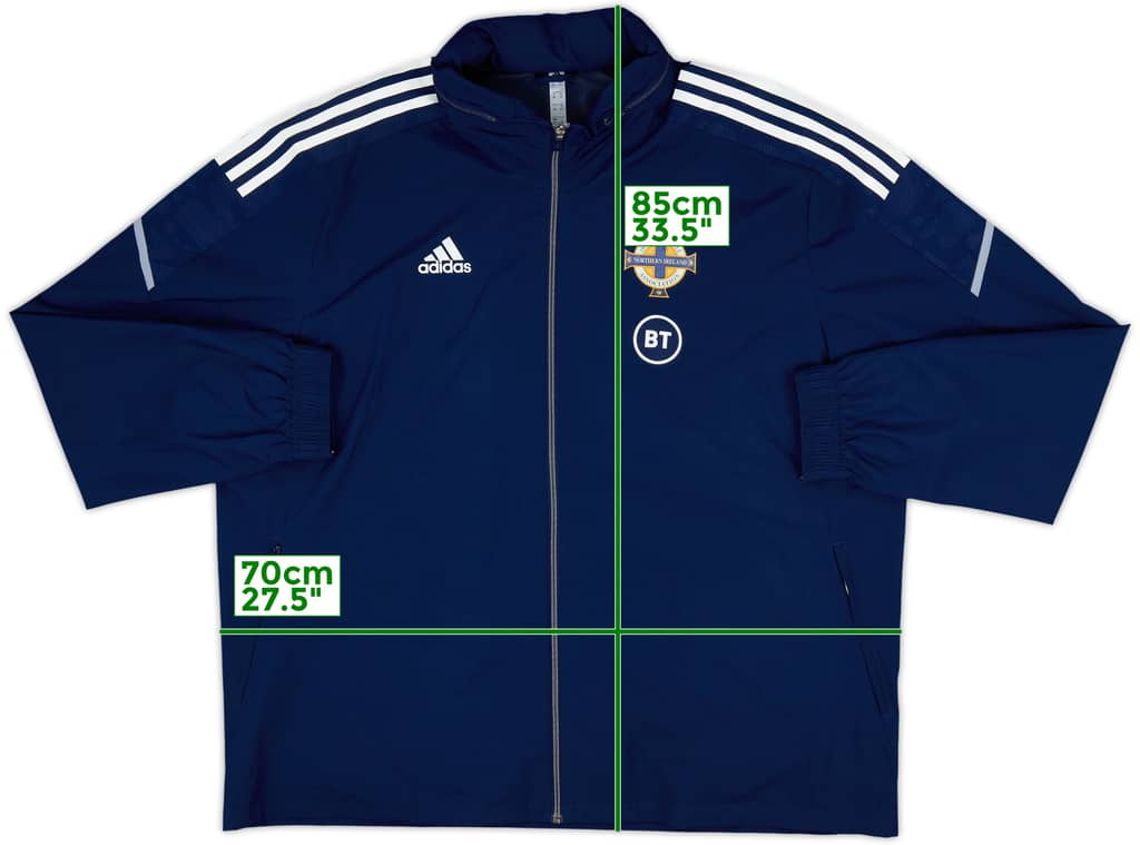 2021-22 Northern Ireland adidas Hooded Rain Jacket - 10/10 - (XXL)