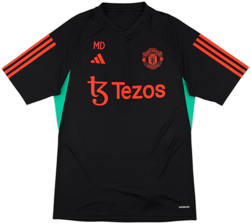 2023-24 Manchester United Staff Issue Training Shirt 'MD' - 8/10 - (M)