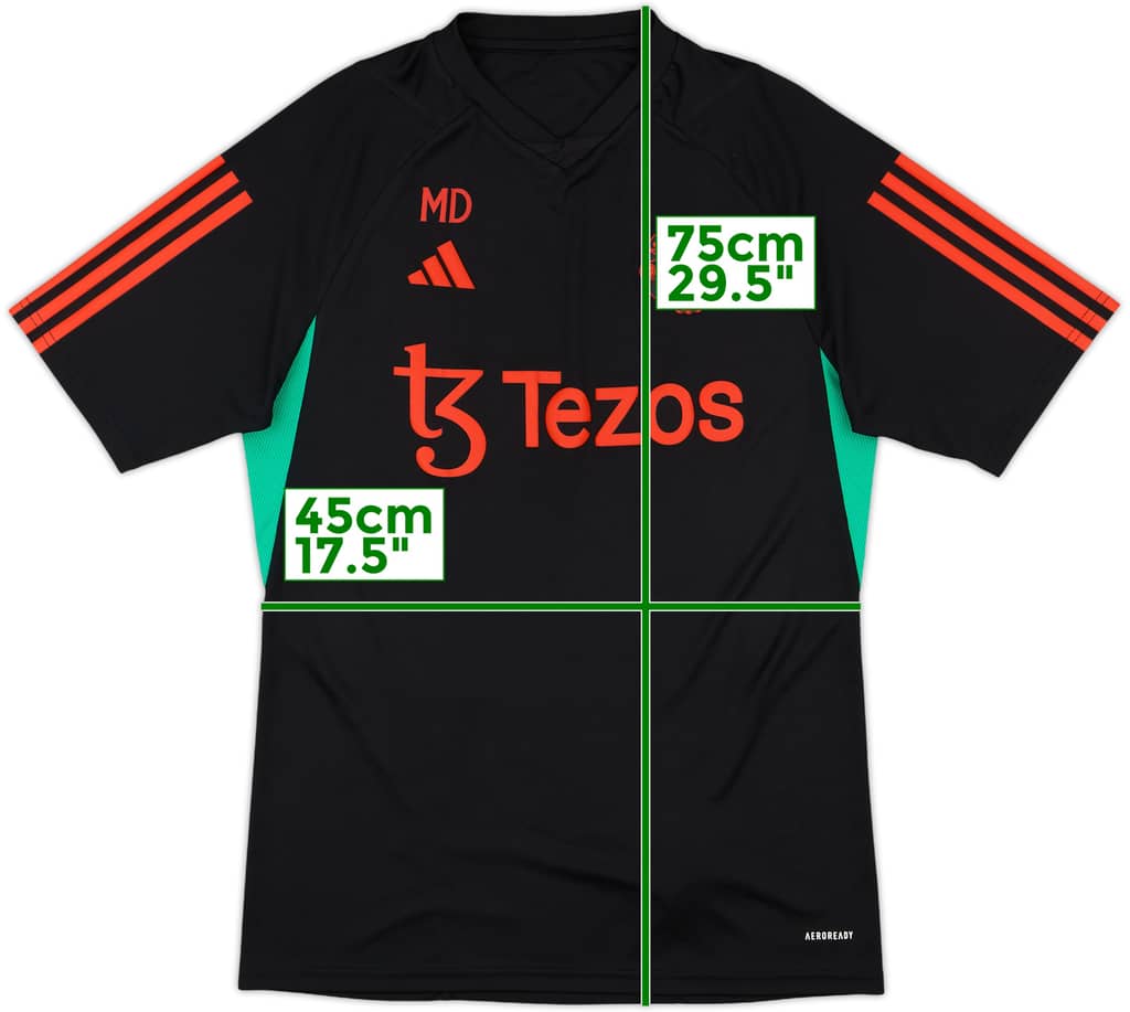 2023-24 Manchester United Staff Issue Training Shirt 'MD' - 8/10 - (M)
