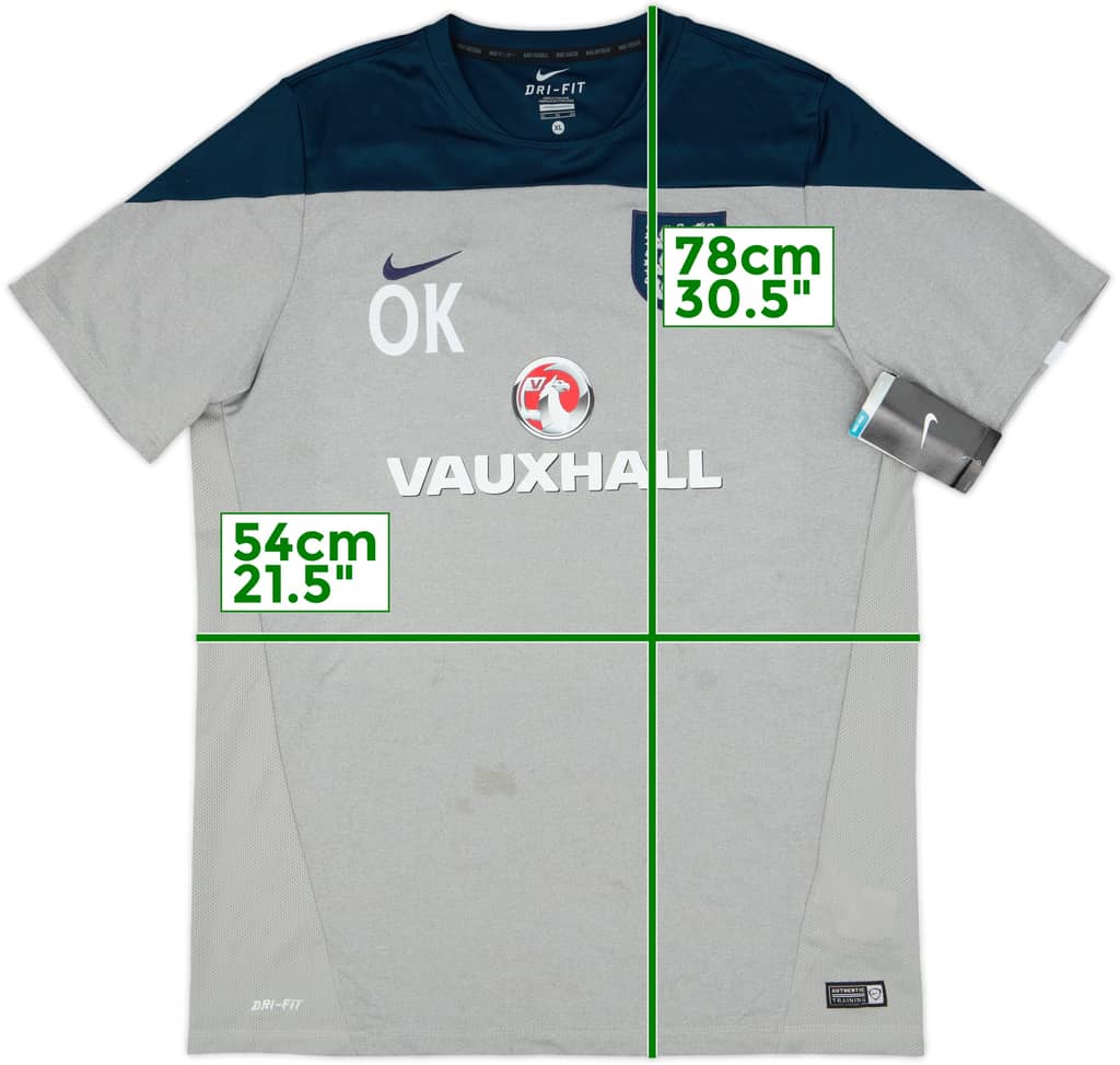 2014-15 England Nike Staff Issue Training Shirt 'OK' (XL)
