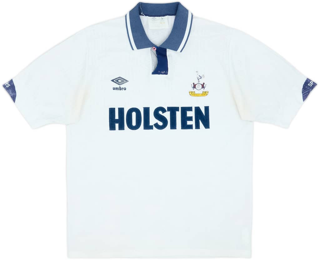 1991-93 Tottenham Home Shirt - 6/10 - (L)