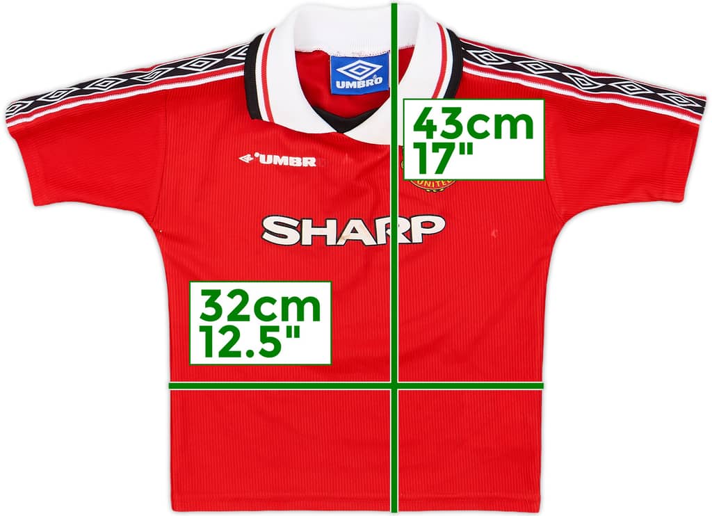 1998-00 Manchester United Home Shirt - 5/10 - (2-3 Years)