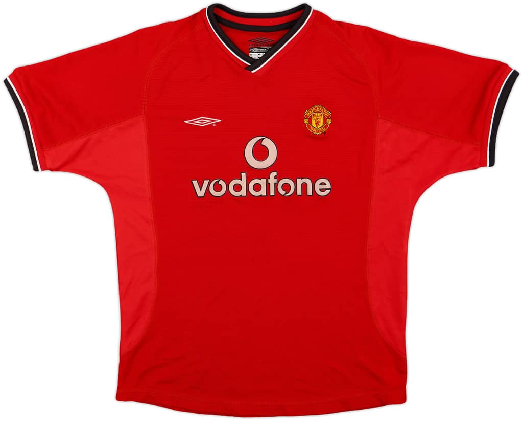 2000-02 Manchester United Home Shirt - 8/10 - (L.Boys)