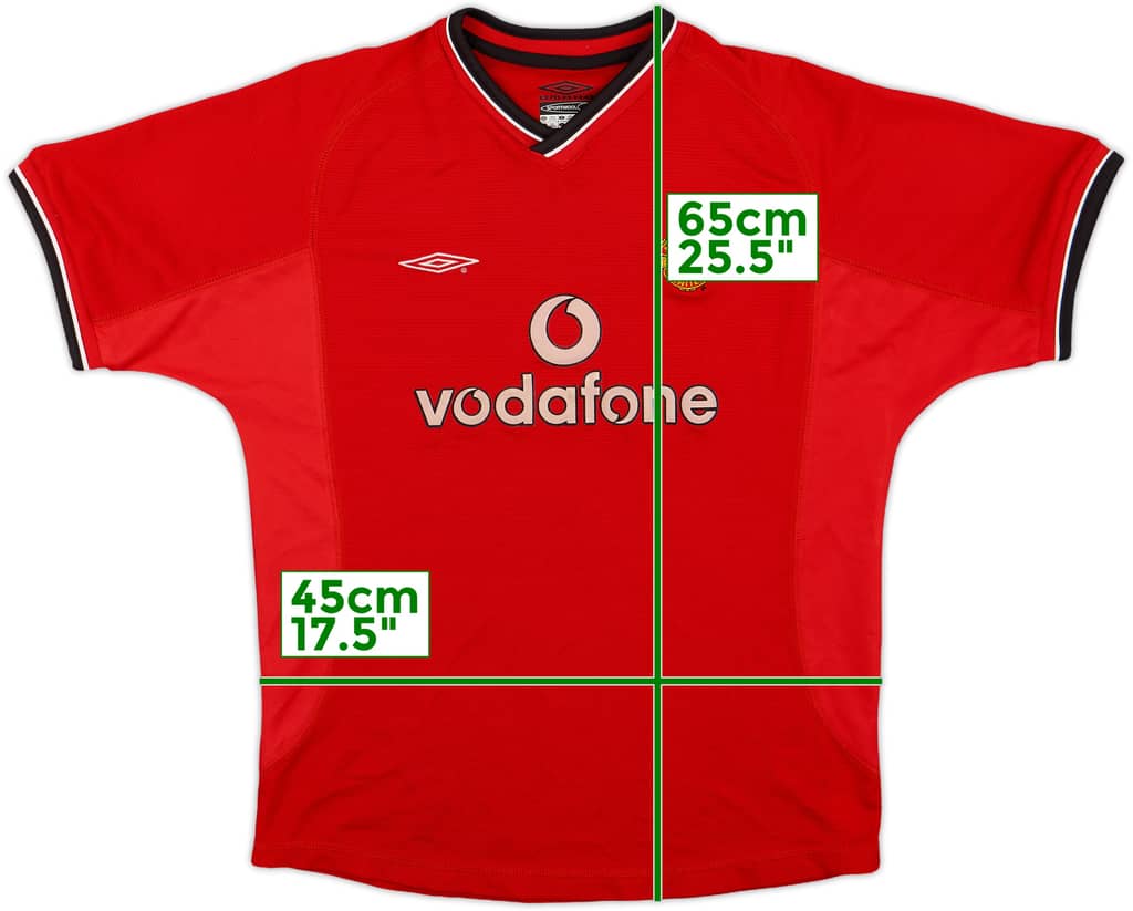 2000-02 Manchester United Home Shirt - 8/10 - (L.Boys)