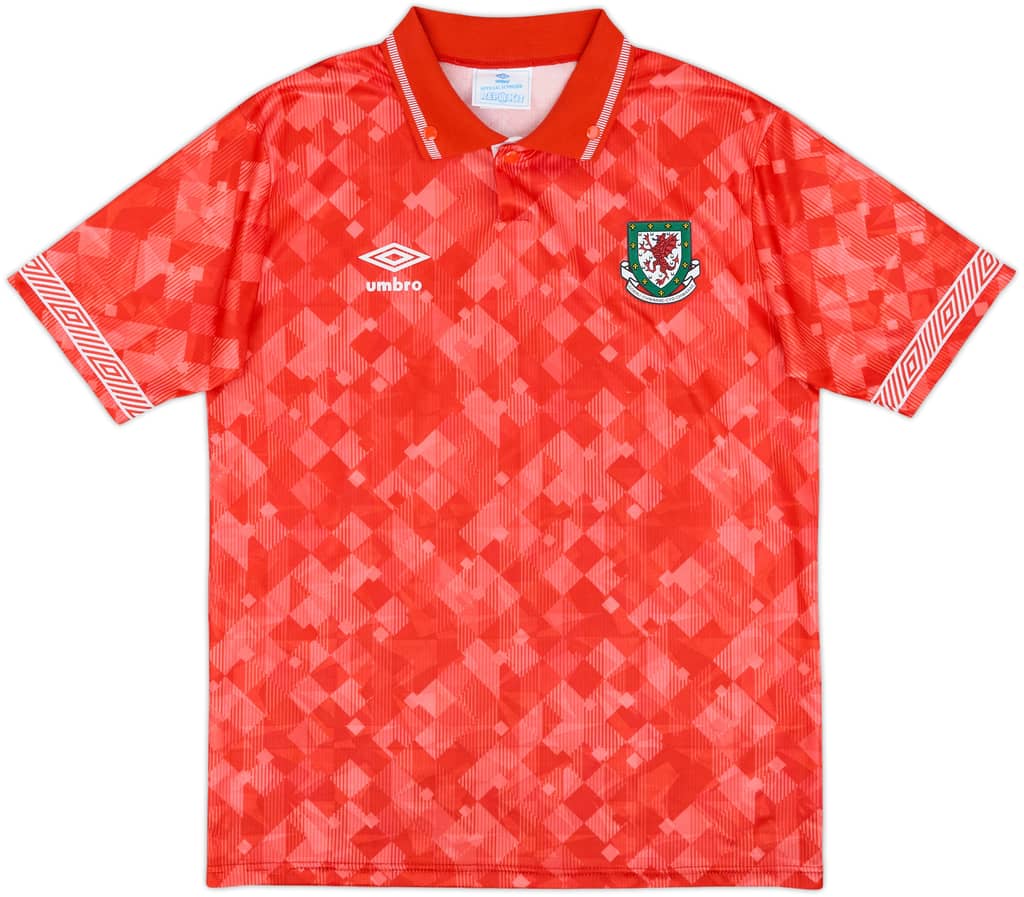 1990-92 Wales Home Shirt - 8/10 - (M)