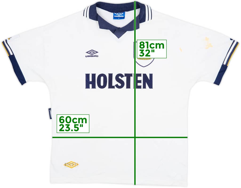 1993-95 Tottenham Home Shirt - 5/10 - (XL)