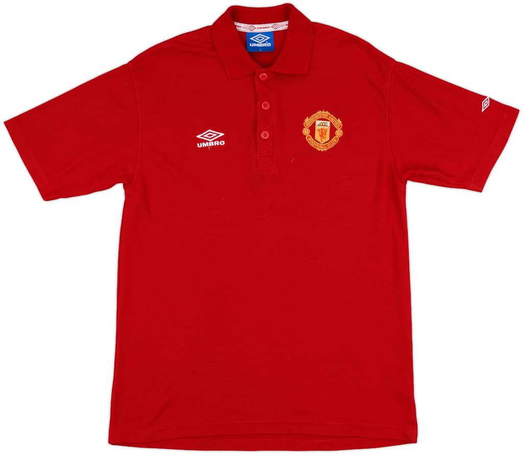 1998-99 Manchester United Umbro Polo Shirt - 8/10 - (L)