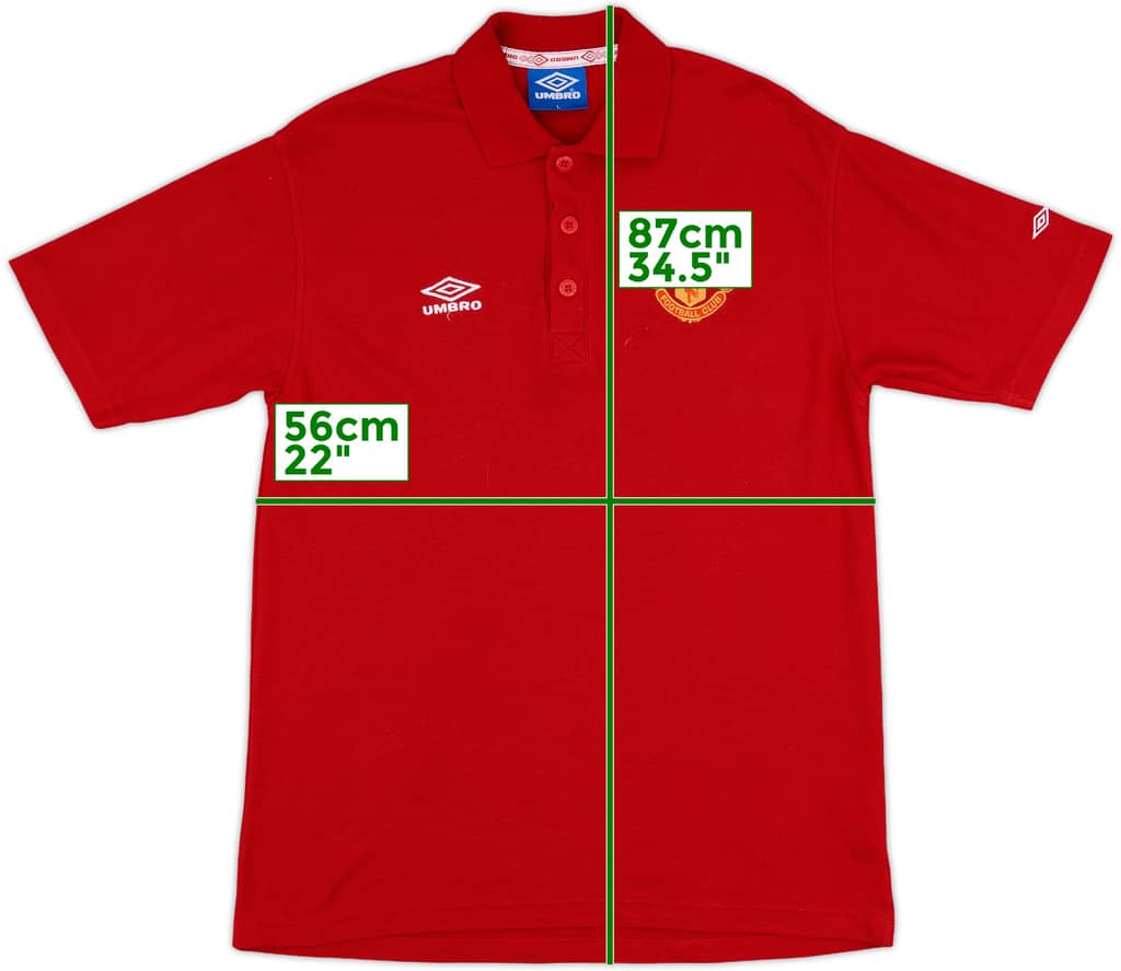 1998-99 Manchester United Umbro Polo Shirt - 8/10 - (L)