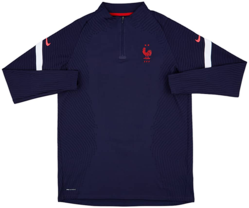 2020-21 France Nike Player Issue 1/4 Zip Training Top - 10/10 - (XL)