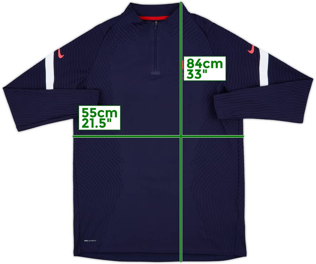 2020-21 France Nike Player Issue 1/4 Zip Training Top - 10/10 - (XL)