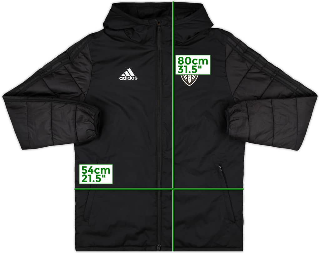 2020-21 Leeds United adidas Padded Bench Coat - 8/10 - (S)