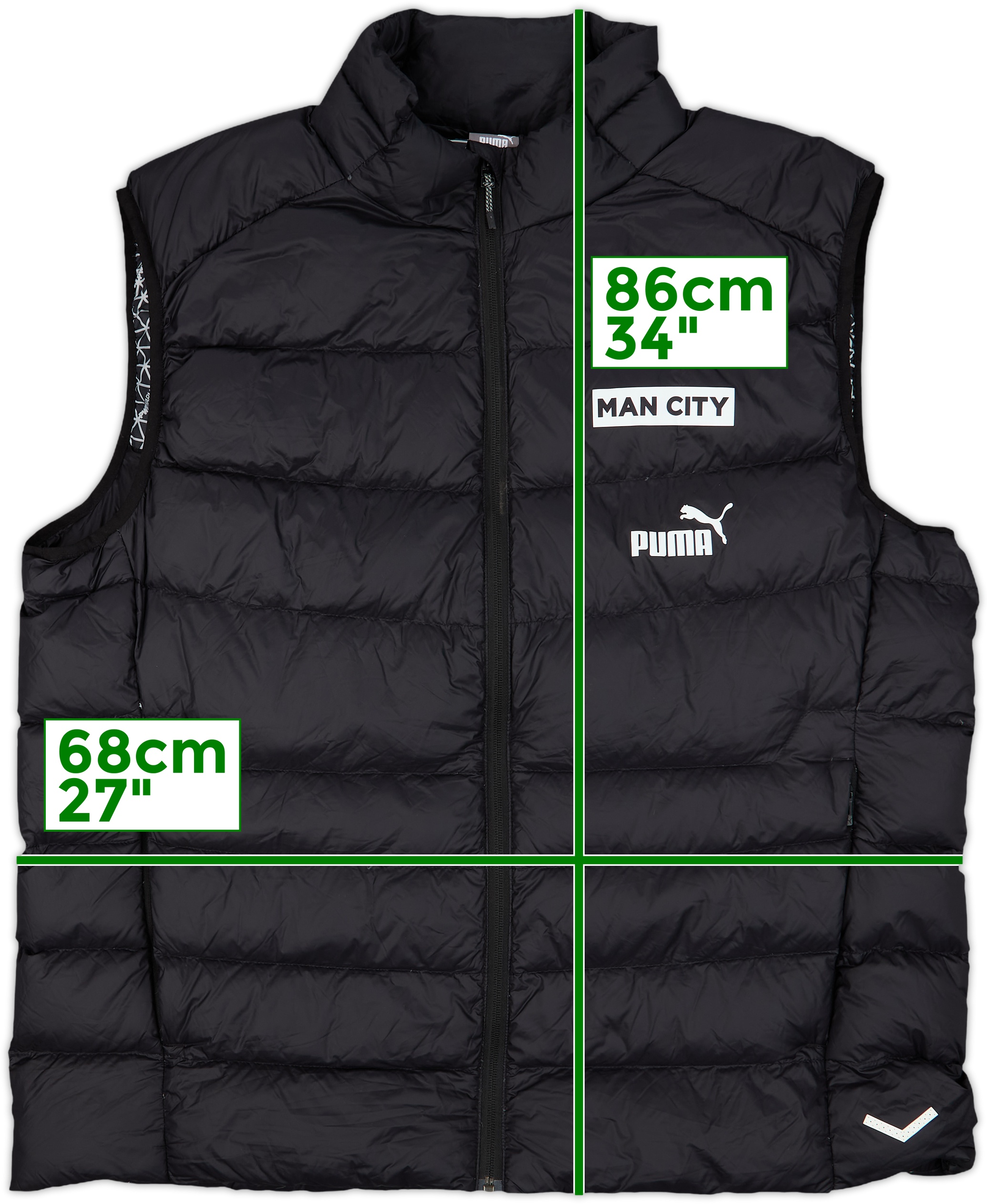 2022-23 Manchester City Puma Casuals Padded Gilet/Vest - 10/10 - (XXL)