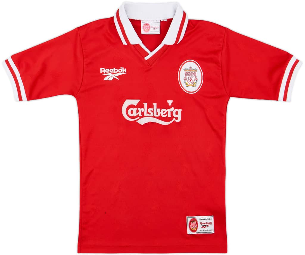 1996-98 Liverpool Home Shirt - 7/10 - (Y)