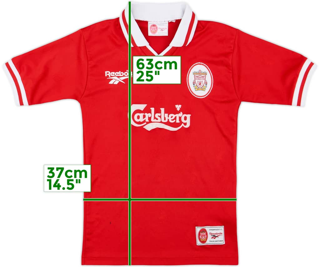 1996-98 Liverpool Home Shirt - 7/10 - (Y)