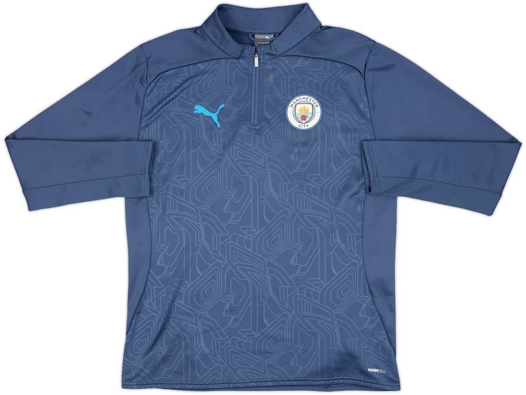 2021-22 Manchester City Puma 1/4 Zip Drill Top - 9/10 - (M)