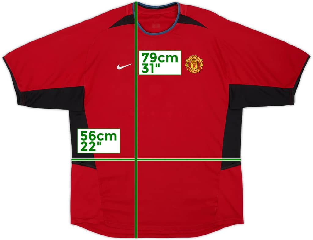 2002-04 Manchester United Home Shirt - 4/10 - (XL)