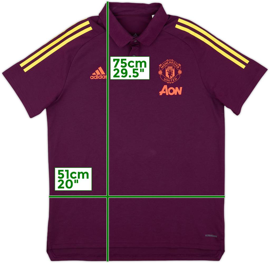 2020-21 Manchester United adidas Polo Shirt - 9/10 - (L)