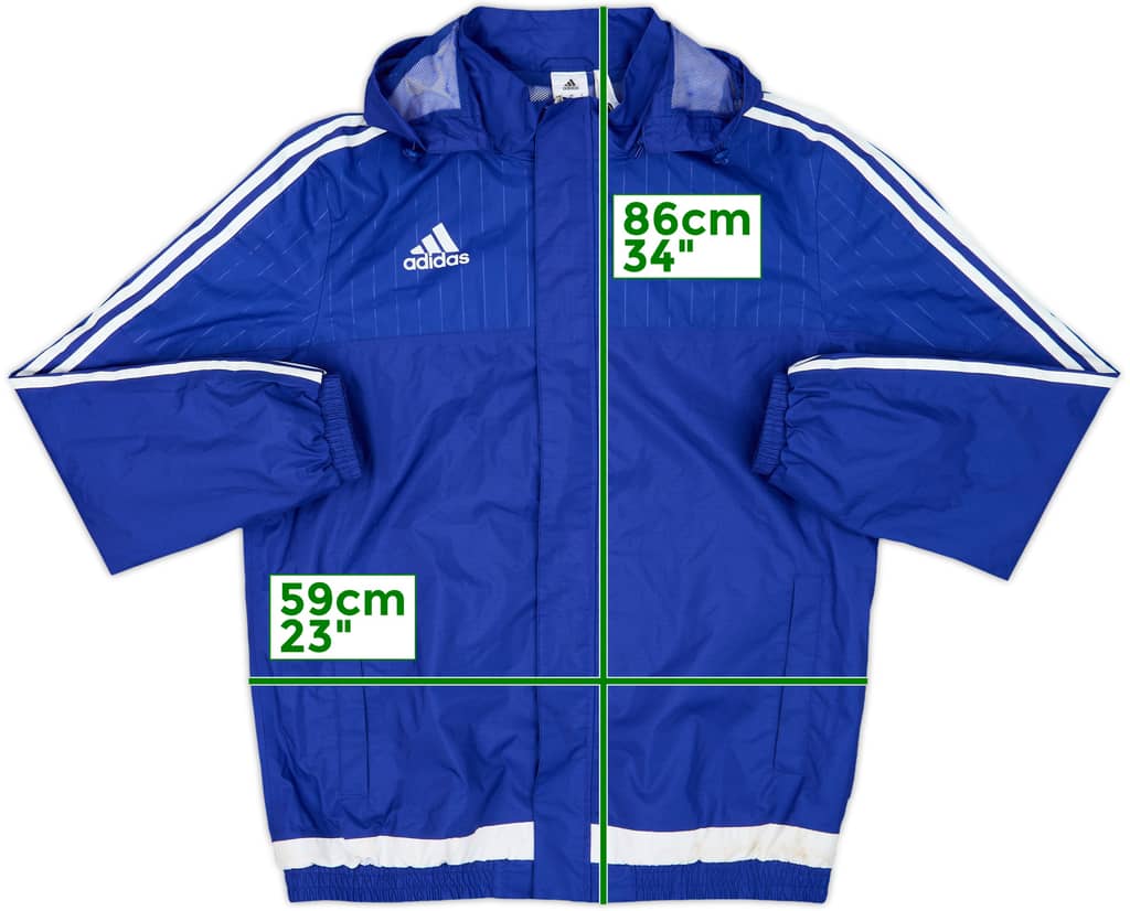 2015-16 Chelsea adidas Hooded Rain Jacket - 9/10 - (L)