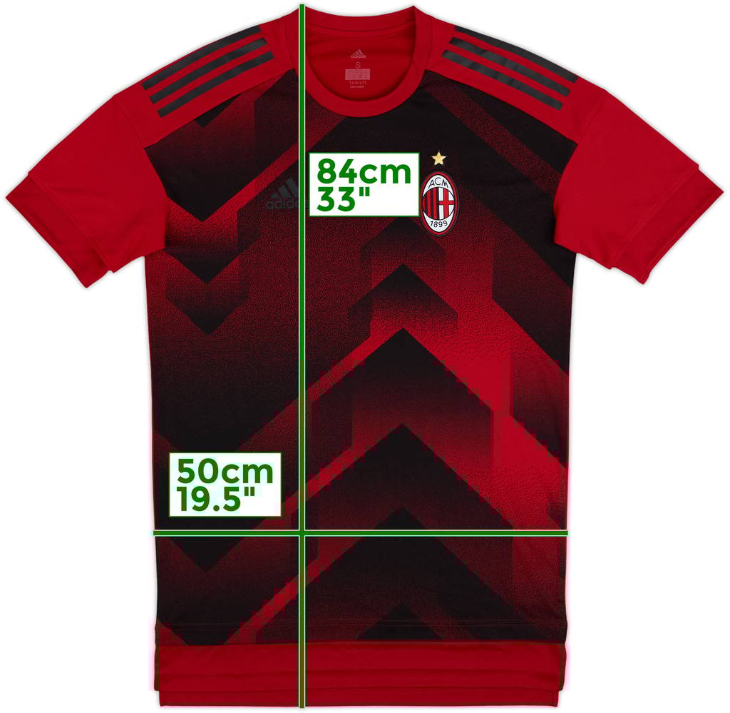 2017-18 AC Milan adidas Training Shirt - 9/10 - (S)