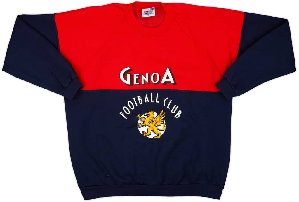 1990-91 Genoa Le Felpe dei Grandi Club Sweat Top - 8/10 - (L)