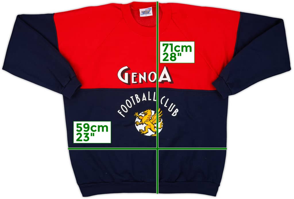 1990-91 Genoa Le Felpe dei Grandi Club Sweat Top - 8/10 - (L)