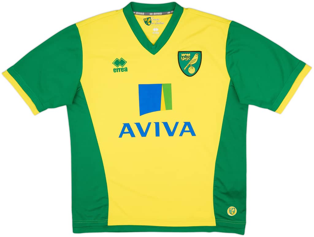 2013-14 Norwich Home Shirt - 8/10 - (L)