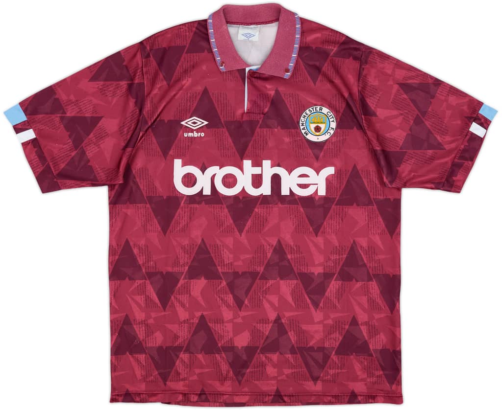 1990-92 Manchester City Away Shirt - 7/10 - (L)