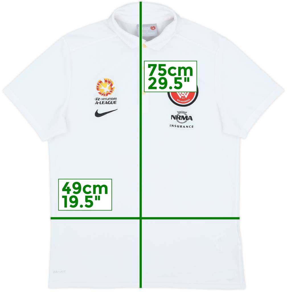 2014-15 Western Sydney Wanderers Nike Polo Shirt - 8/10 - (M)