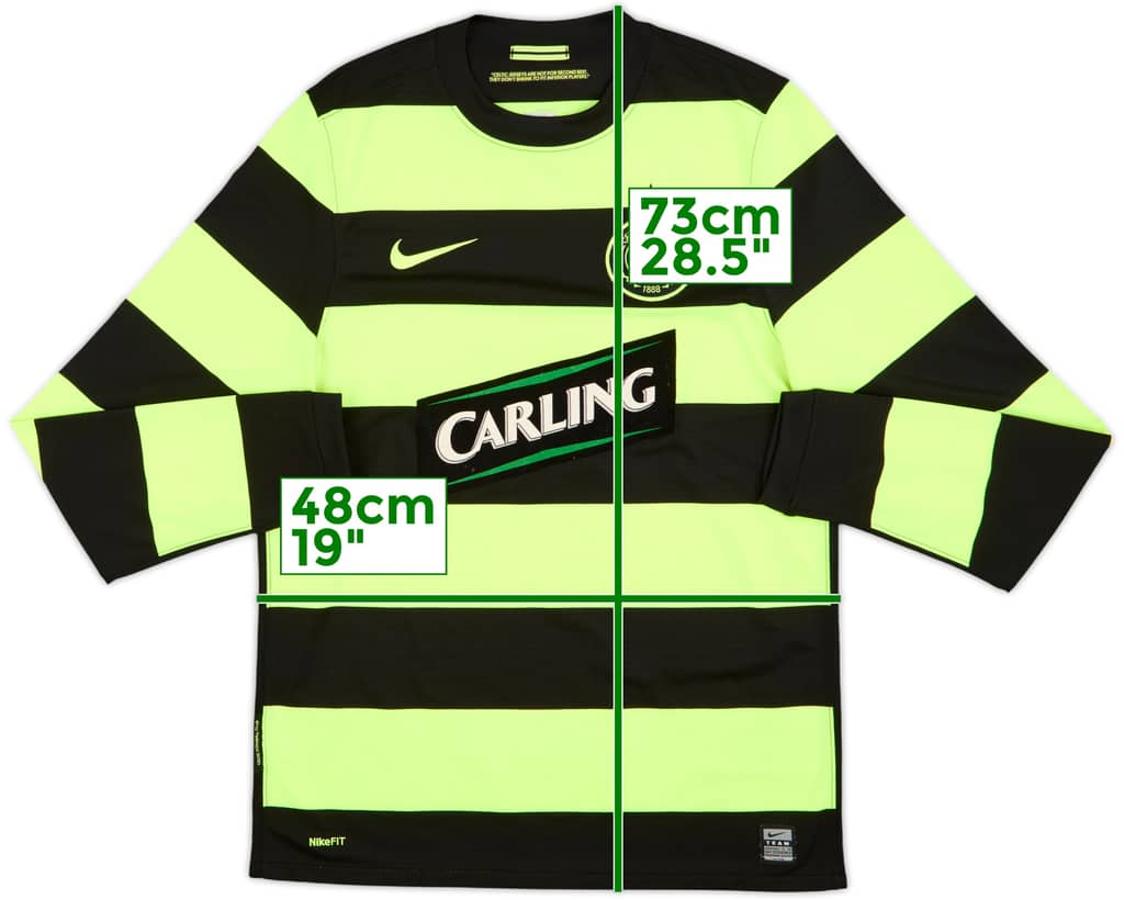 2009-11 Celtic Away L/S Shirt - 8/10 - (S)