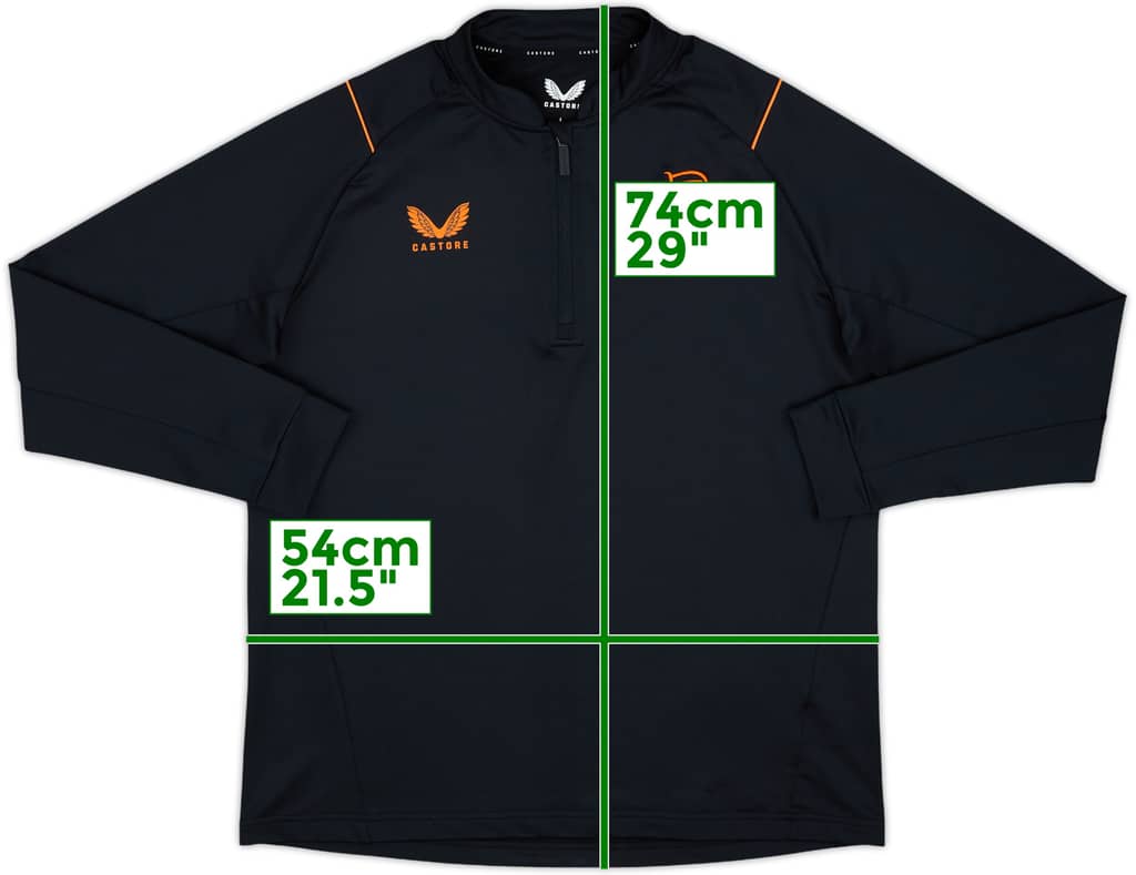 2022-23 Rangers Castore 1/4 Zip Training Top - 10/10 - (L)