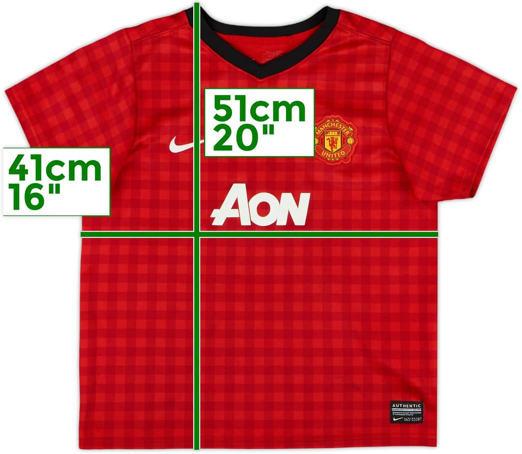 2012-13 Manchester United Home Shirt - 9/10 - (6-7 Years)