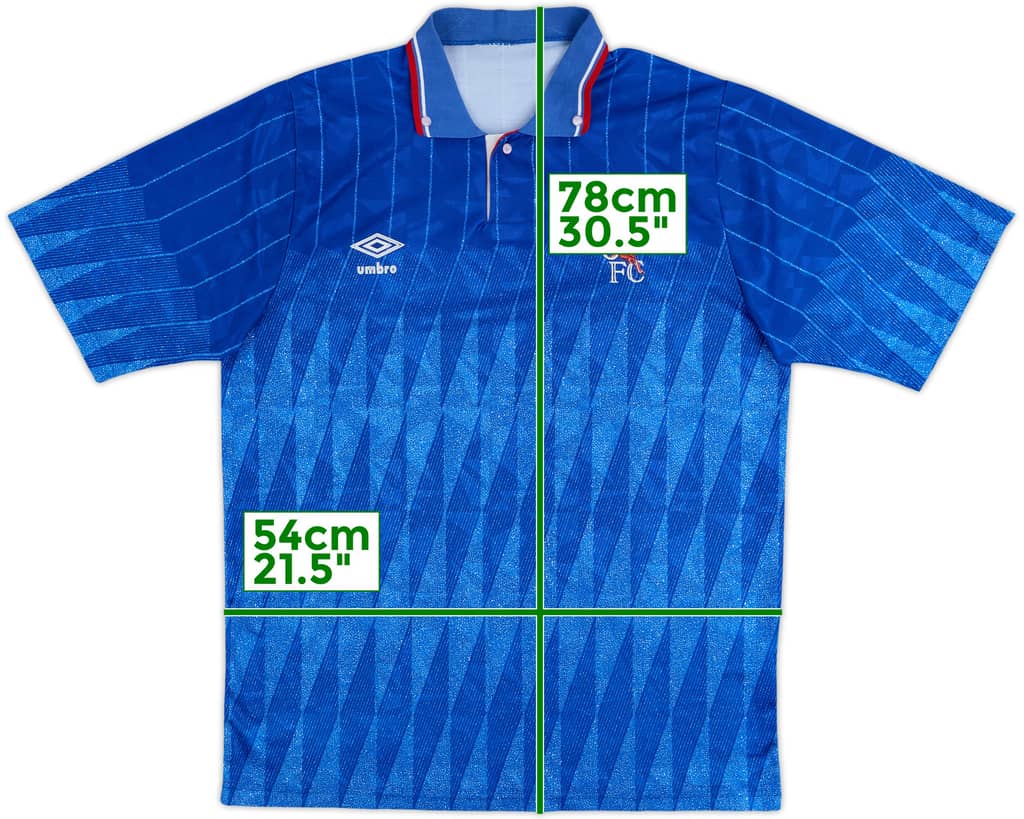 1989-91 Chelsea Home Shirt - 8/10 - (L)