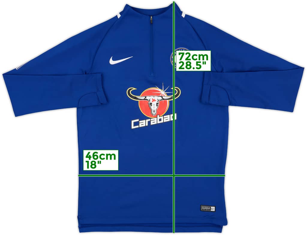 2017-18 Chelsea Nike 1/4 Zip Training Top - 8/10 - (S)