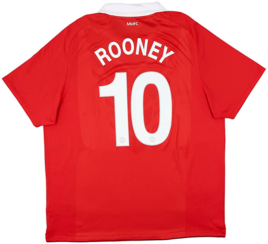 2010-11 Manchester United Home Shirt Rooney #10 - 6/10 - (XXL)