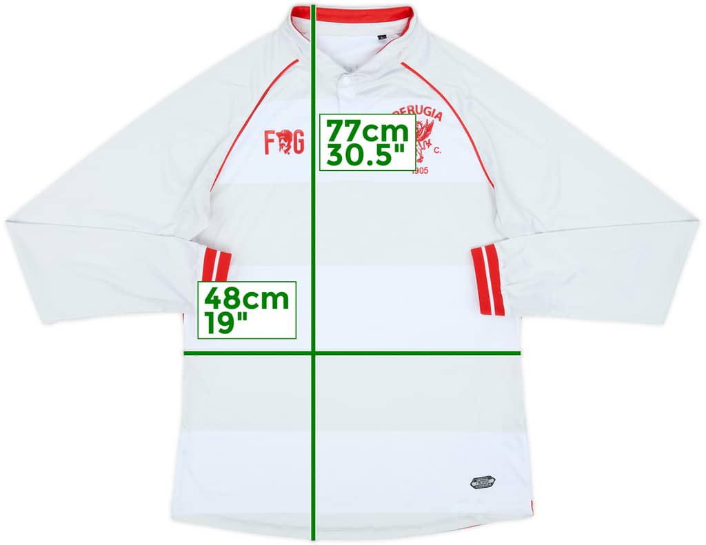 2018-19 Perugia Away L/S Shirt - 7/10 - (L)