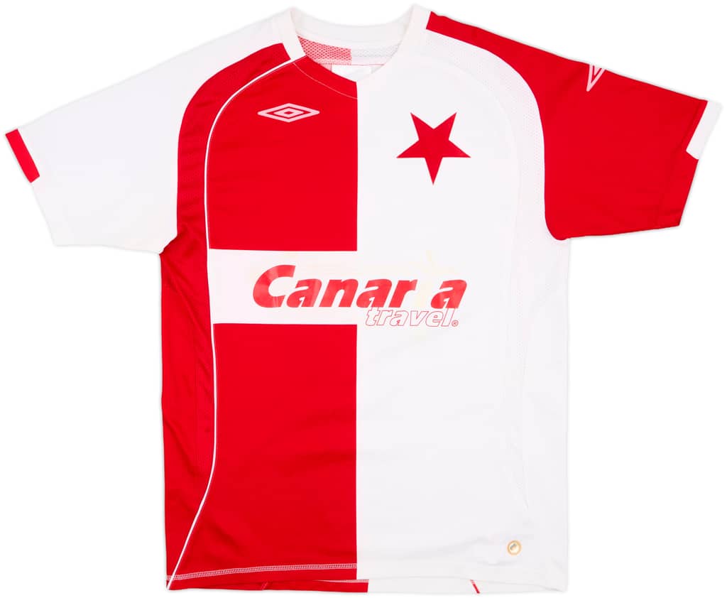 2007-08 Slavia Prague Home Shirt - 5/10 - (L)