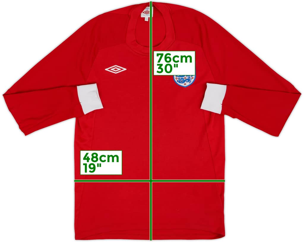 2010-11 England Away L/S Shirt - 9/10 - (M)