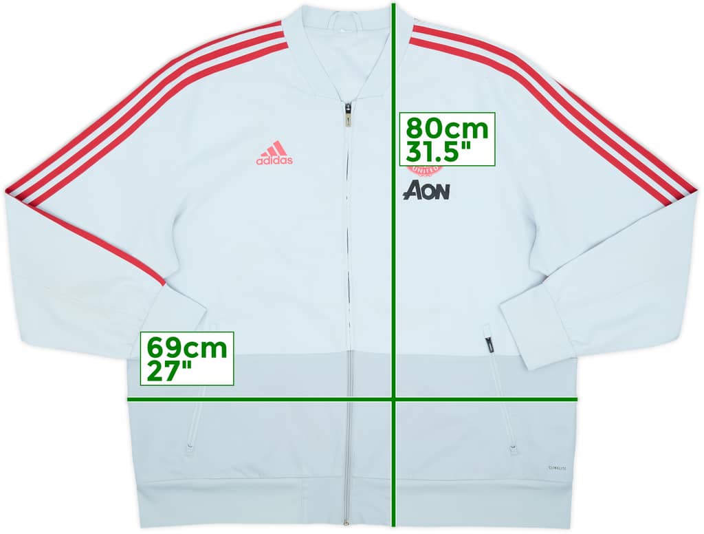 2018-19 Manchester United adidas Track Jacket - 8/10 - (XL)