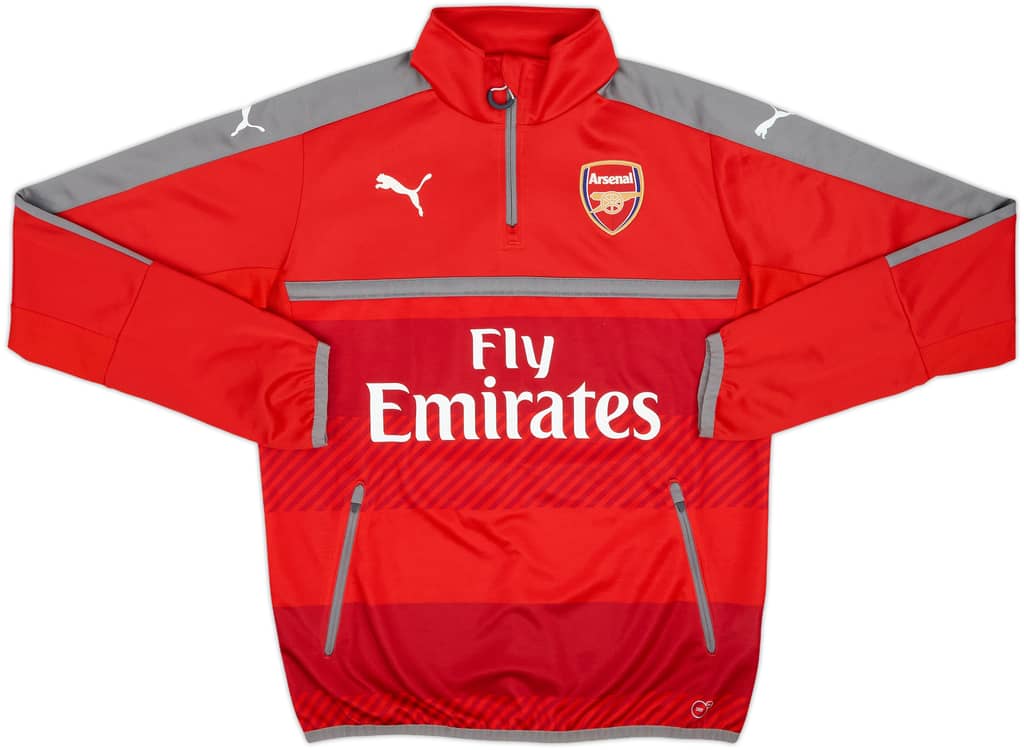 2016-17 Arsenal Puma 1/4 Zip Sweat Top - 9/10 - (M)