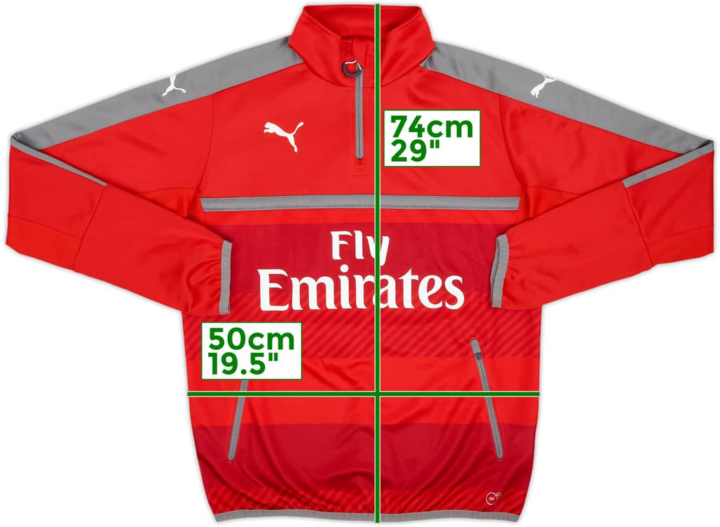 2016-17 Arsenal Puma 1/4 Zip Sweat Top - 9/10 - (M)