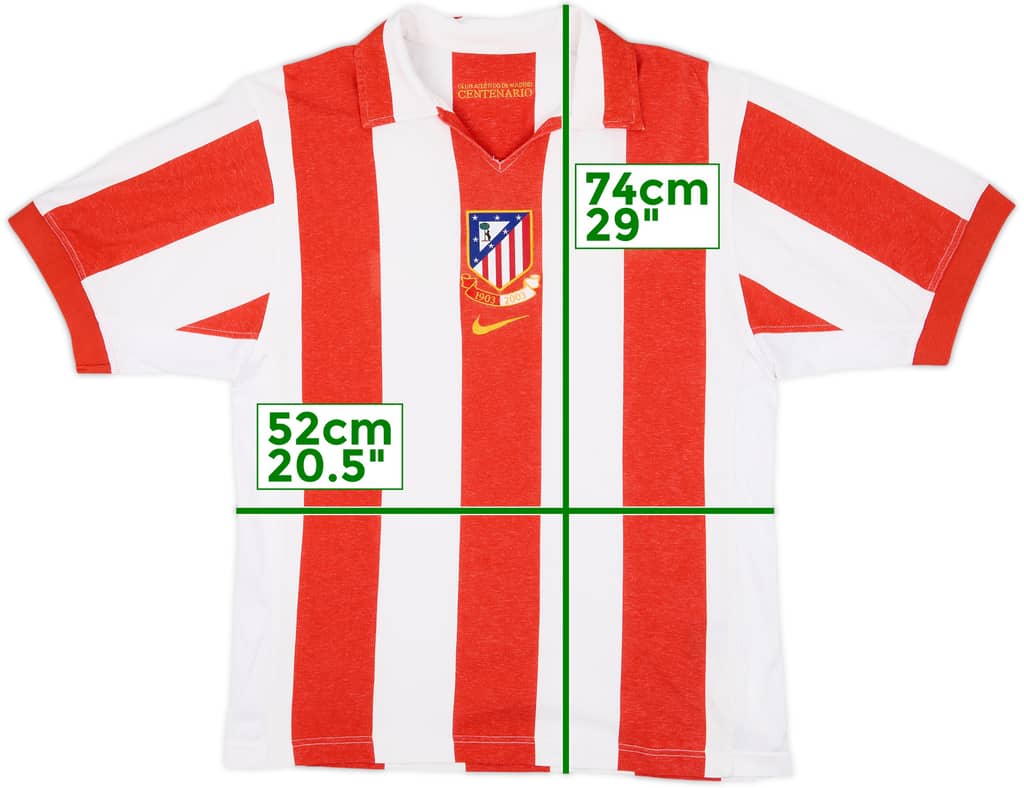 2003-04 Atletico Madrid Centenary Home Shirt - 8/10 - (S)