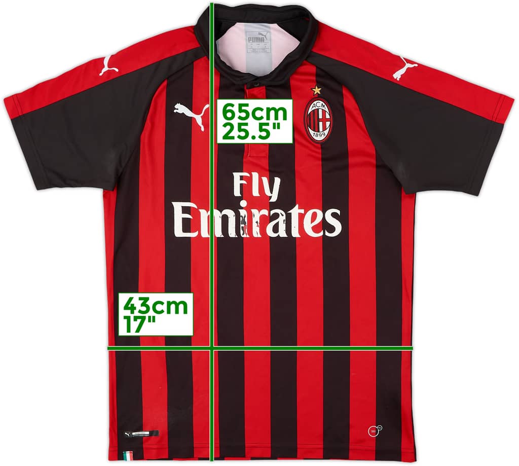 2018-19 AC Milan Home Shirt - 5/10 - (M)