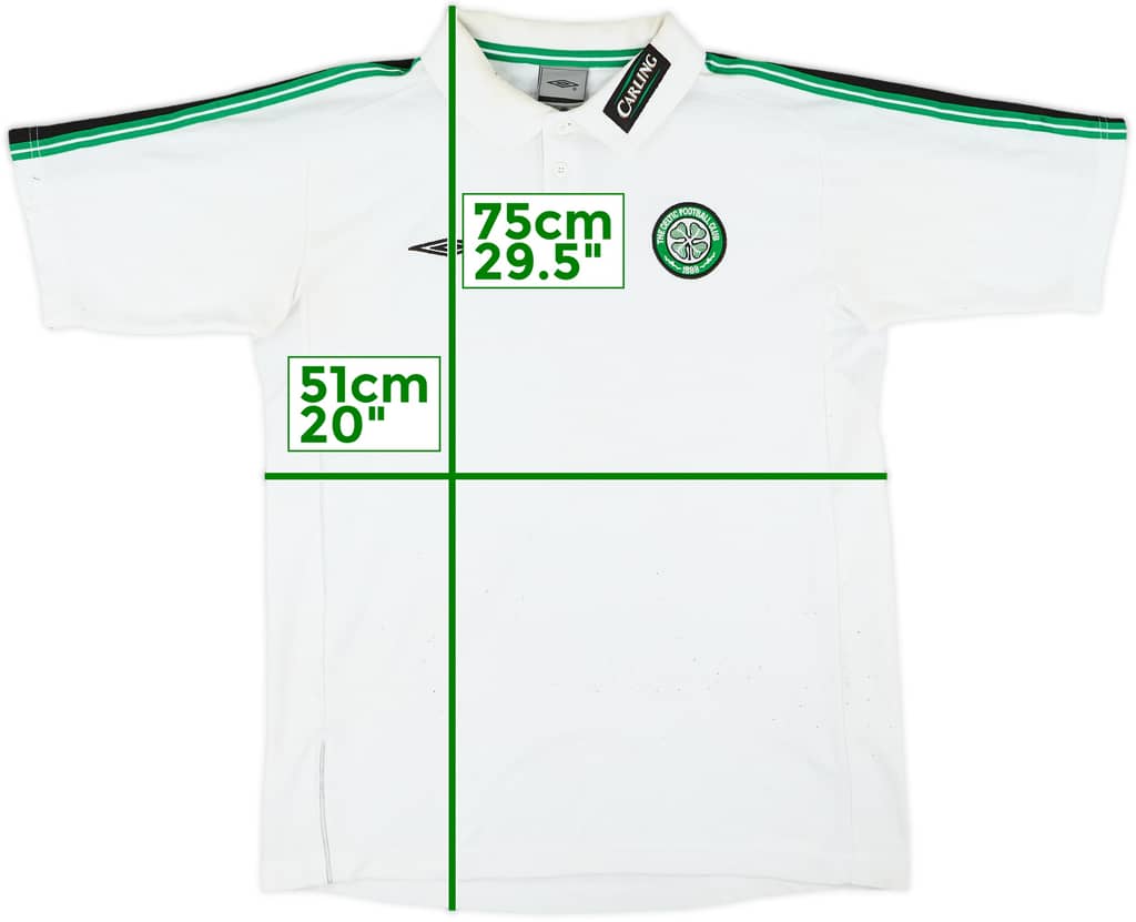 2001-02 Celtic Umbro Polo Shirt - 7/10 - (M)