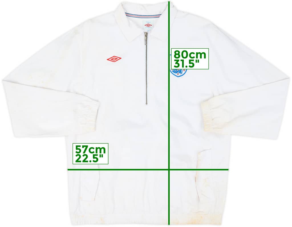 2010-11 England Umbro 1/2 Zip Drill Top - 4/10 - (XL)