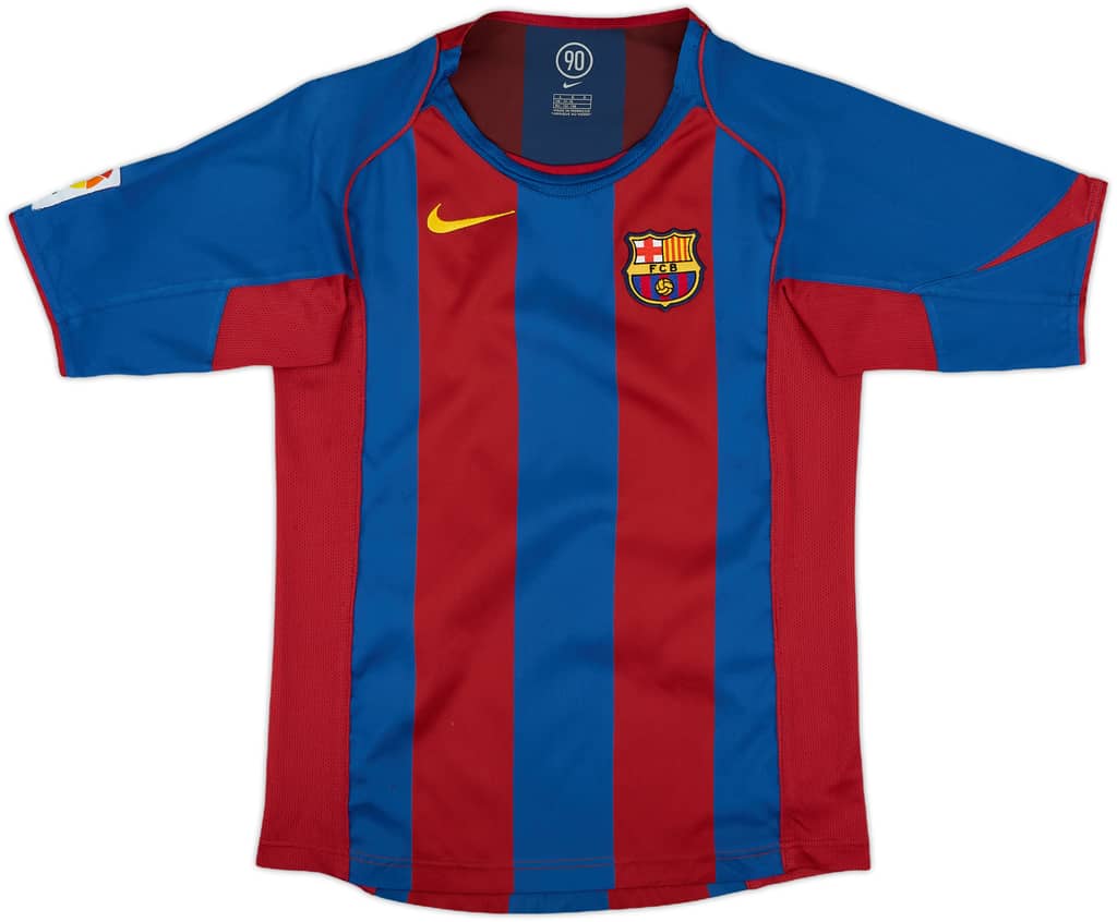 2004-05 Barcelona Home Shirt - 7/10 - (L.Boys)