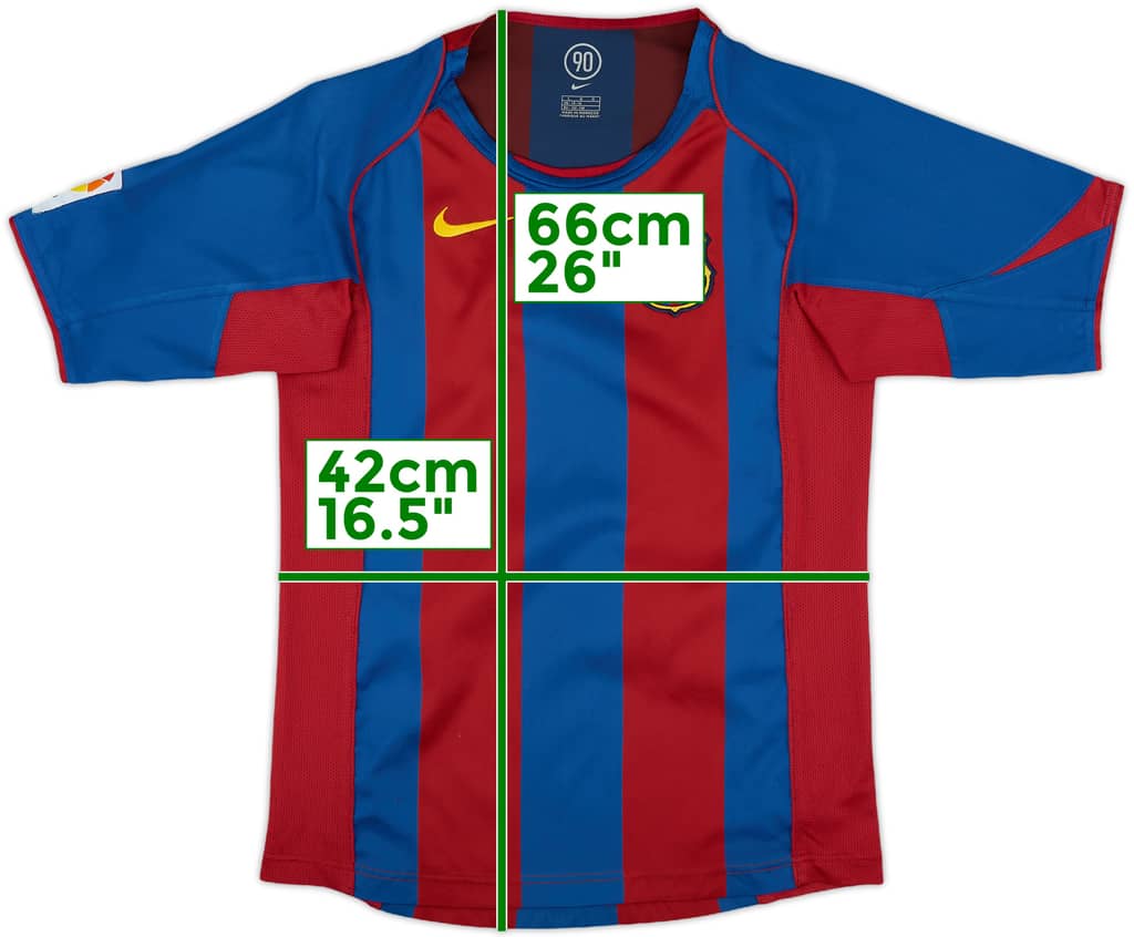 2004-05 Barcelona Home Shirt - 7/10 - (L.Boys)