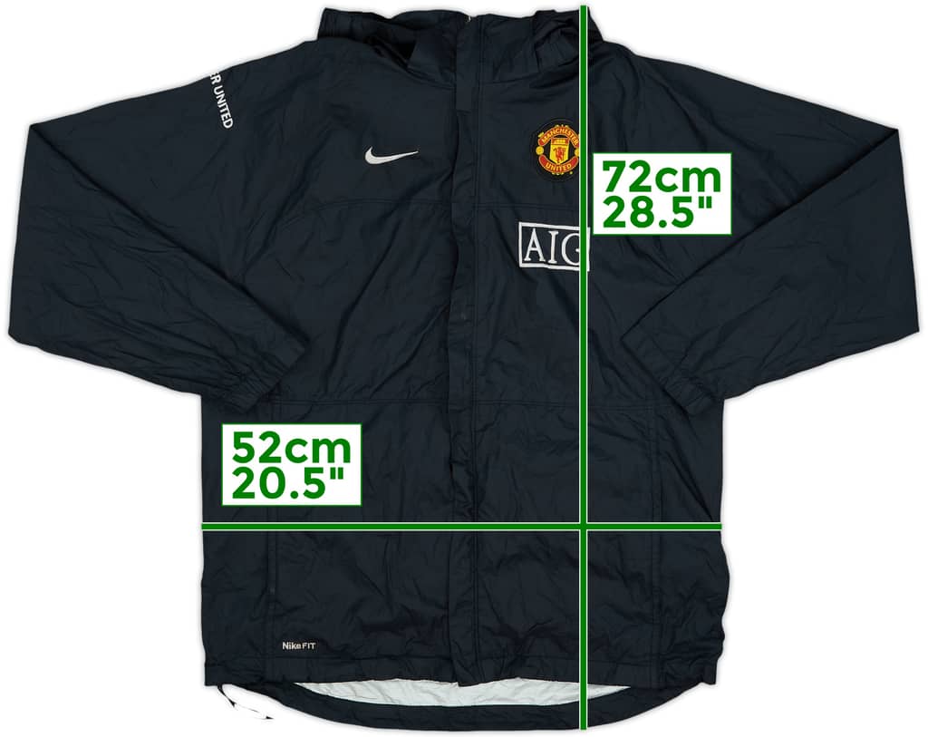 2006-07 Manchester United Nike Hooded Rain Jacket - 8/10 - (XL.Boys)