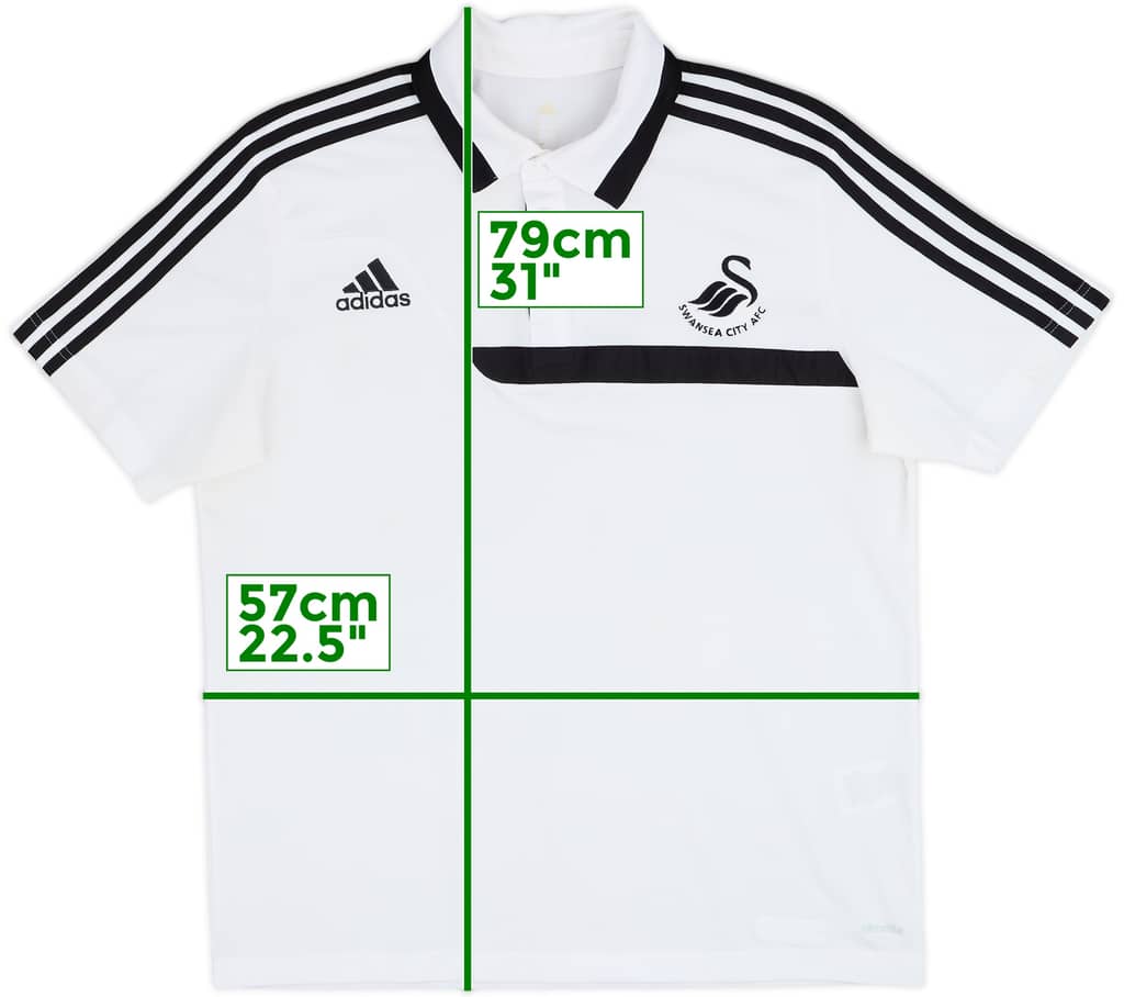 2013-14 Swansea adidas Polo Shirt - 8/10 - (L)